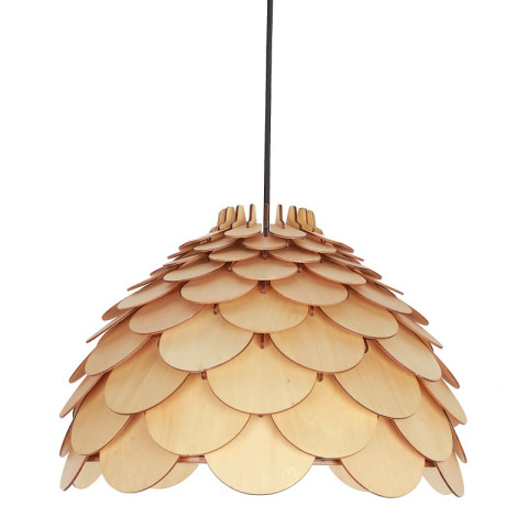 BURGO wisząca mała  Light Prestige - Lampa wisząca LED industrialna nowoczesna forma lampa z drewna