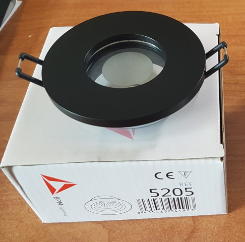 BPM 5205 GU10 230V Oprawa wpuszczana IP65 szczelna oczko halogenowe czarny mat