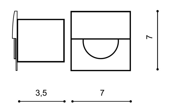 SANE FL 60 WHITE AZ2769 Azzardo - Kinkiet LED Lampa schodowa oświetlenie komunikacyjne
