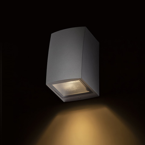 SELMA ścienna srebrno-szara 230V GU10 35W IP54 R13514 Redlux Lampa zewnętrzna kinkiet na elewacje