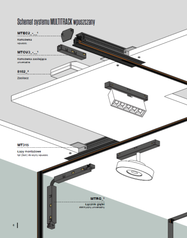 RAFTER points 6 LED multitrack Aqform 16350 - Lampa LED do szynoprzewodu Multitrack
