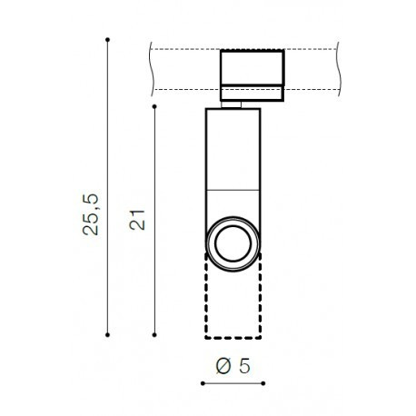 SANTOS TRACK czarny AZ2924 Azzardo  - Reflektor lampa do szynoprzewodu  3Fazowego łamana ruchoma tuba