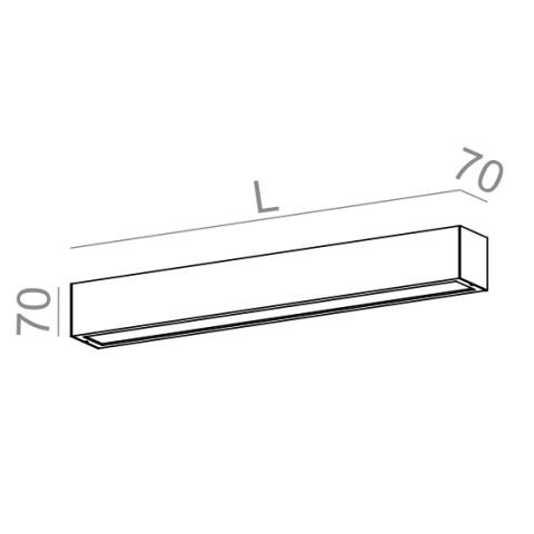 SET ALULINE 115 LED kinkiet AQForm - Kinkiet profil LED nad lustro 26393 2