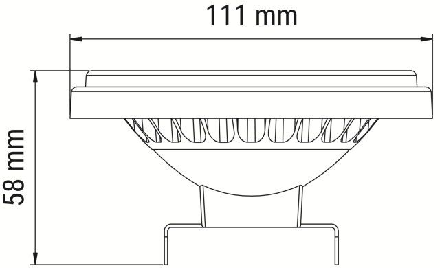 Żarówka LED OXYLED AR11 G53 12W Alu 3000K, 4000K 2