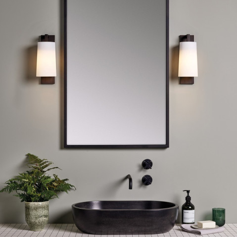 Lago 280  Brąz 1297007 Astro Lighting - Kinkiet IP44 z abażurem