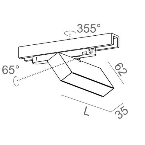 RAFTER 43 LED track Aqform 16336 - Lampa LED do szynoprzewodu 3F oświetlenie rozproszone