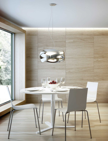 siso T-2996 60cm Estiluz Lampa wisząca duża biała chrom lub miedziana