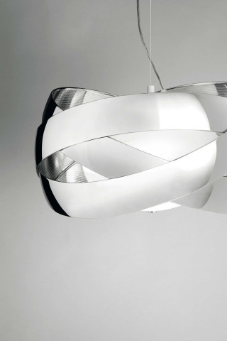 siso T-2996 60cm Estiluz Lampa wisząca duża biała chrom lub miedziana