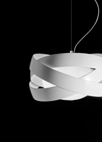 siso T-2996 60cm Estiluz Lampa wisząca duża biała chrom lub miedziana