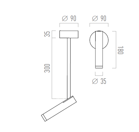 FLASK 30 ON N TRIAC (4000K) - Reflektor LED Lampa sufitowa Chors 49.6101.A78.002