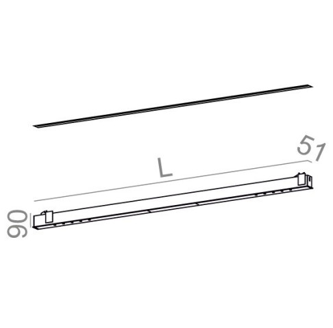 MIXLINE 216 LED wpuszczany Aqform 30227 -  Lampa wpuszczana profil led linia światła w suficie