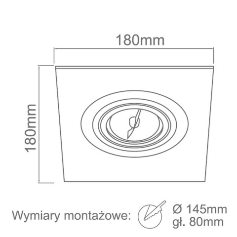 Faro I nero ES111 -  Oprawa wpuszczana czarna kwadratowa Orlicki Design 2