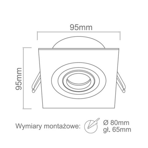 Fasto I bianco 1xGU10 max 8W LED 230V - Oprawa wpuszczana biała kwadratowa oczko Orlicki Design 2