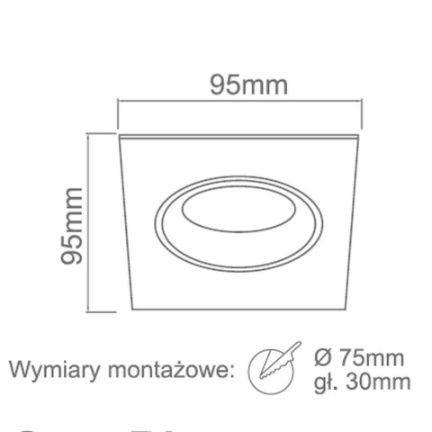 OSTA bianco -  Oprawa wpuszczana biała kwadratowa Orlicki Design 2