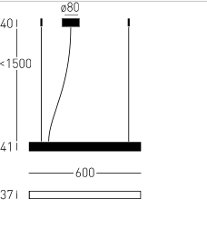 Thiny Slim Z 60 NW SOFT (3000K) - Lampa wisząca LED profil Chors