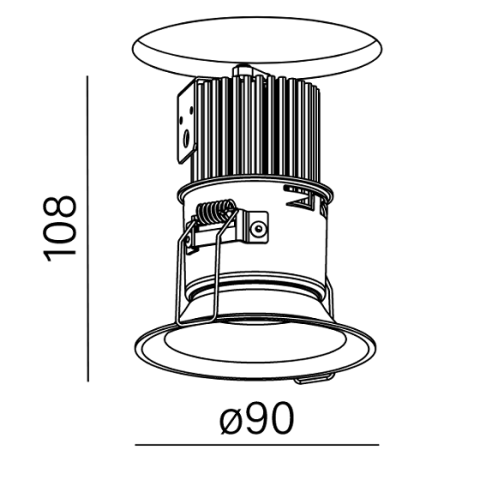 HOLLOW x1 round LED wpuszczany Aqform -  Oprawa oświetleniowa wpuszczana 30254