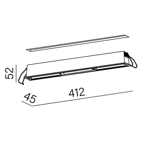 RAFTER wall washer 41 LED trim wpuszczany Aqform 37978 oprawa wpuszczana LED
