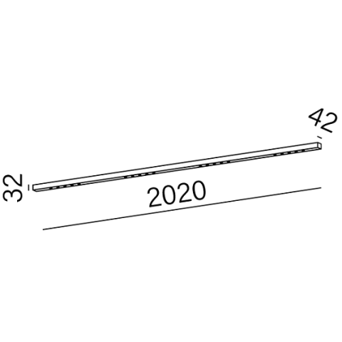 LENS LINE 202 LED section natynkowy AQForm - Nowoczesna lampa sufitowa LED 40264