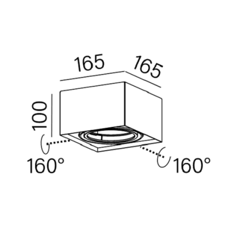 SQUARES mini 111x1 natynkowy AQForm 40110 - Oprawa sufitowa natynkowa techniczna architektoniczna 2