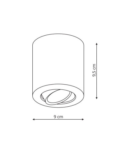 Tulon oprawa natynkowa biała LP-5441/1SM WH Light Prestige Okragła tuba biała z regulacją GU10 2
