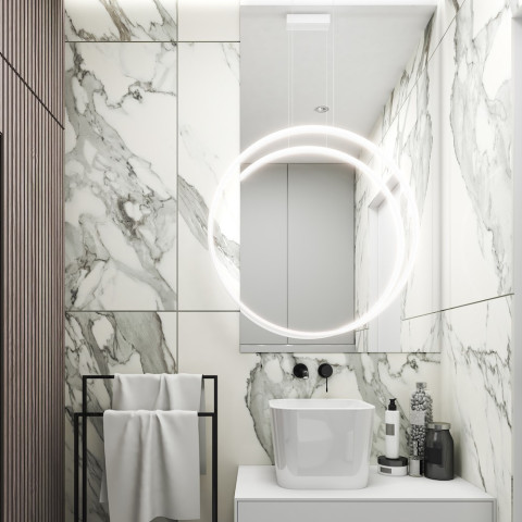 ECHO VERTICAL ŻYRANDOL 160 IP44 66429 Lampa wisząca Ramko okragła duża  lampa