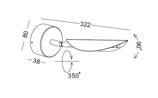 BUKET 395 ELKIM Lighting Kinkiet Dekoracyjna lampa ścienna czarno złota