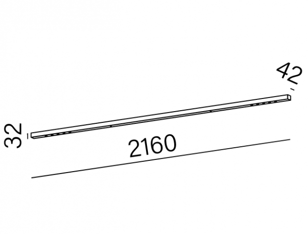 MIXLINE 216 LED natynkowy Aqform - Lampa sufitowa  plafon profil led prosta forma 40288