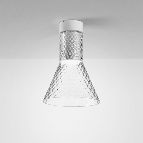 MODERN GLASS Flared LED natynkowy AQForm - Lampa sufitowa szklany klosz