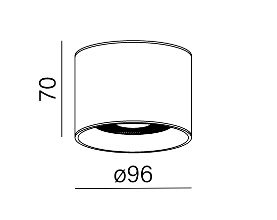 ONLY round mini 7 LED 230V exterior Phase-Control natynkowy Aqform - Lampa sufitowa IP65 tuba szczelna 2