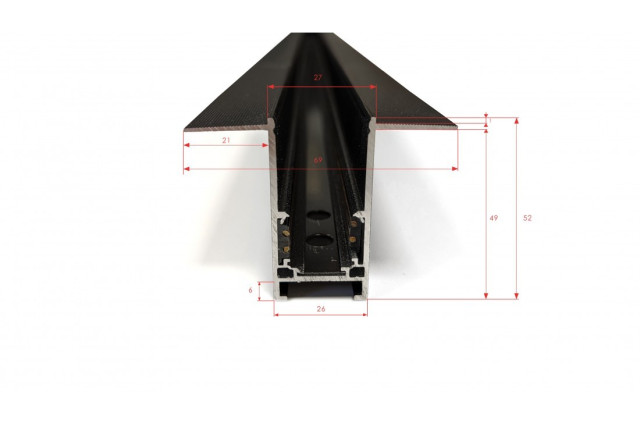 Alfa Szynoprzewód jednofazowy magnetyczny wpuszczany profil TRACK MAGNETIC 52 GIPS1 Azzardo