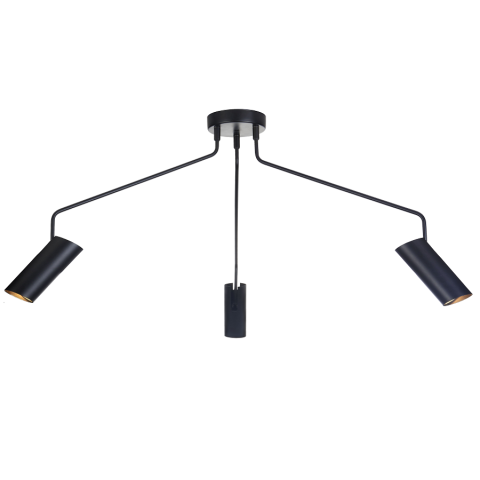 Futuro 3 wisząca czarna LP-17001/1WL BK Light Prestige - Lampa sufitowa tuba czarna
