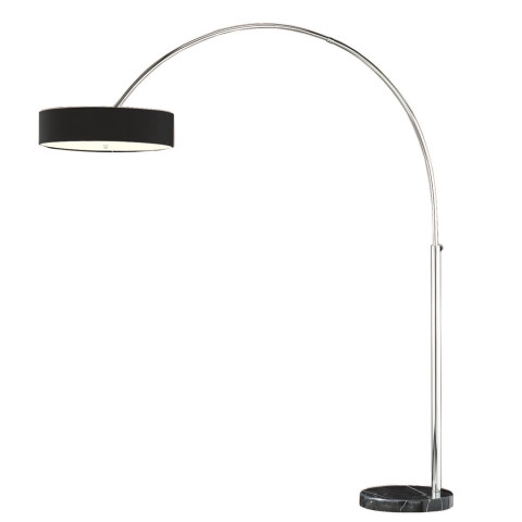 ARUBA AZ0169 AZzardo - Lampa Podłogowa czarna / chrom nowoczesna lampa do salonu