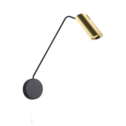 Kinkiet Futuro z wysięgnikiem 1xGU10 złoty/czarny LP-17001/1WL GD/BK  Light Prestige - Lampa  ścienna tuba czarna do czytania