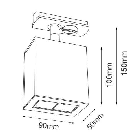 Spot A - Glare track 2 - Biały - Szynoprzewód 1F 230V 4000K 6321 Antigo 2