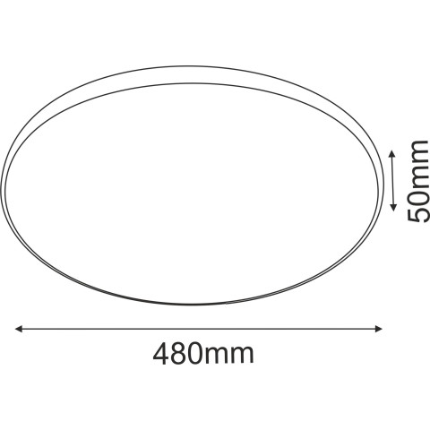 Plafon Ika 48 - Biały-czarny IP54 4000K 1067 Antigo 2