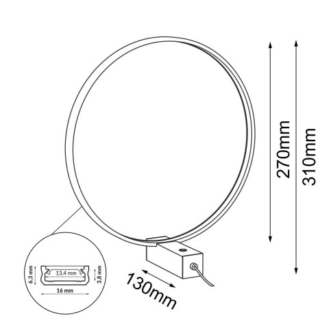 Lampa stołowa Agaro 27 - Złota (310 mm) 4000K 2005 Antigo 2