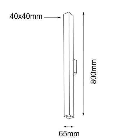Kinkiet Doha K - Czarny IP44 (800 mm) 8078 Antigo 2