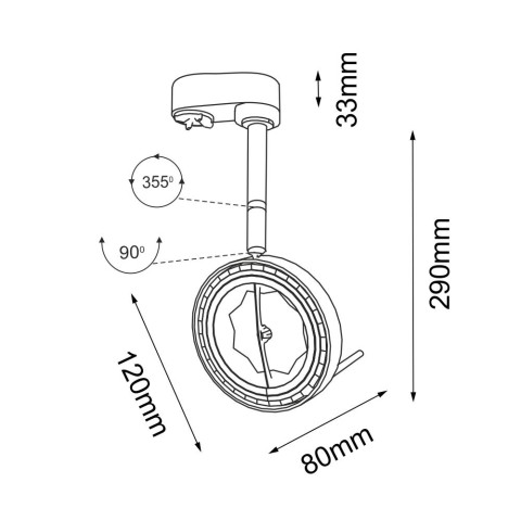 Spot Fussa - Biały - Szynoprzewód 3F 230V 7677 Antigo 2