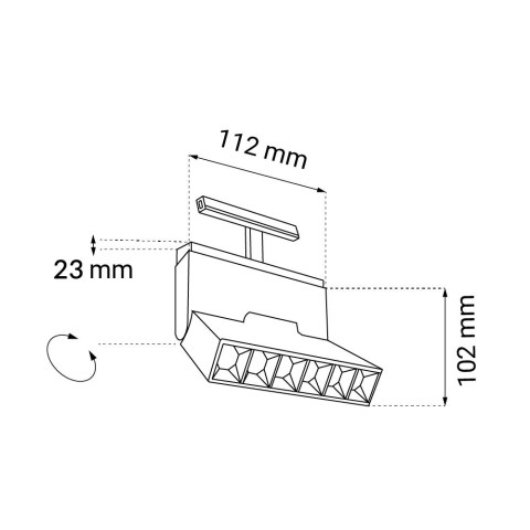 Spot magnetyczny Komatsu dot move - Czarny - 48V 6W 480lm (112 mm) 4000K 6597 Antigo 2