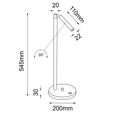 Lampa stołowa Kosame G - Złota (545 mm) 2037 Antigo 2