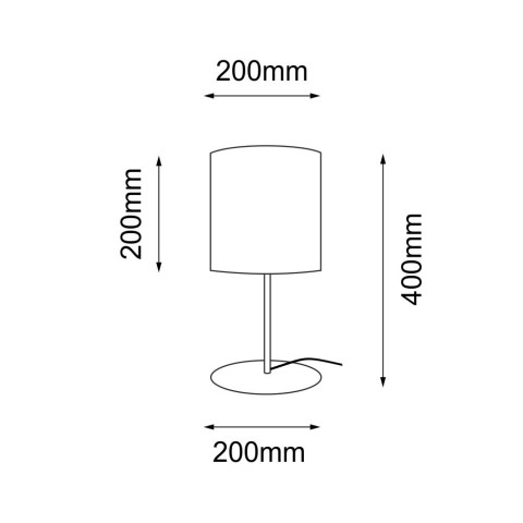 Lampa stołowa Lamego G - Szara (400 mm) 2028 Antigo 2