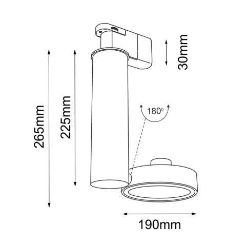 Spot Natori - Biały - Szynoprzewód 3F 230V 7691 Antigo 2