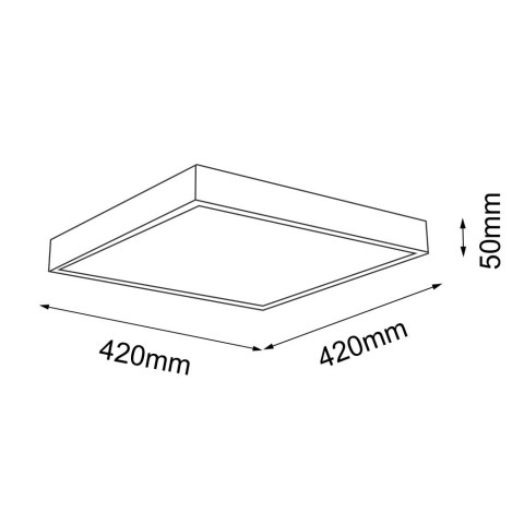 Plafon Nomi - Czarny (420x420 mm) 3000K 1151 Antigo 2