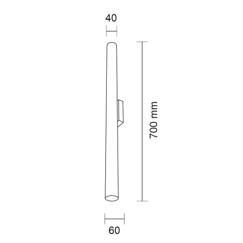 Kinkiet Yabu K1 - Czarny IP44 (700 mm) 8075 Antigo 2