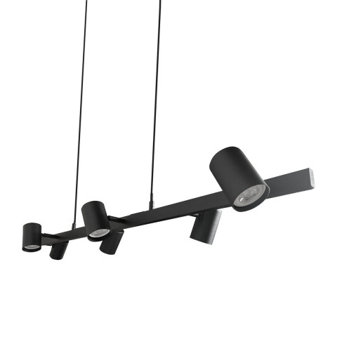 Snow 6 linia wisząca czarna Light Prestige LP-731/6L BK Lampa wisząca reflektory na listwie