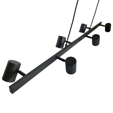 Snow 6 linia wisząca czarna Light Prestige LP-731/6L BK Lampa wisząca reflektory na listwie