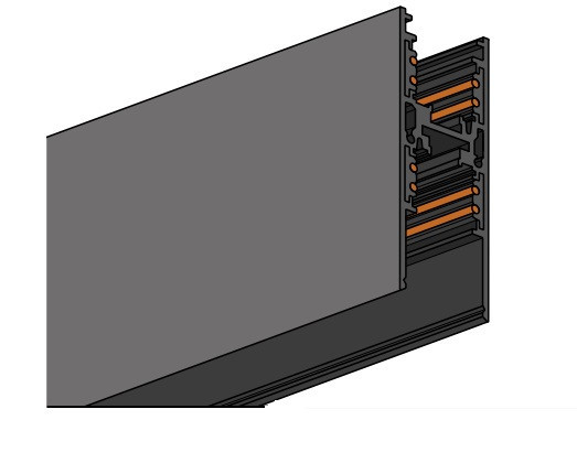 M  MULTITRACK SZYNOPRZEWÓD UP&DOWN zwieszany głęboki 2m czarny Aqform Szynoprzewód niskonapięciowy 48V HIGH MULTITRACK