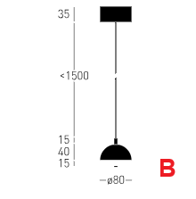 Otel B Z TRIAC CHORS Designerska oryginalna lampa wisząca LED