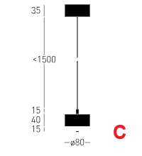 Otel C Z TRIAC CHORS Designerska oryginalna lampa wisząca LED