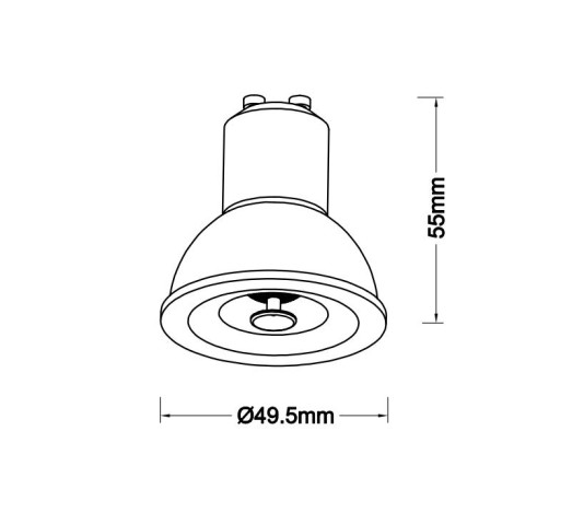 AZZARDO LAMPA LED 7W GU10 4000K CH Azzardo AZ6053 Żarówka CHROME  2